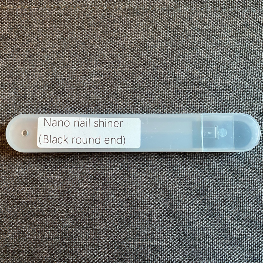5/$15 Set of a glass file that you use to shine your nails and mint nail polish